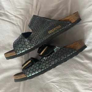 Iridescent Birkenstock sandals